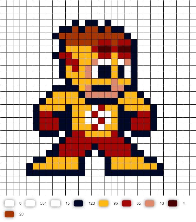 Coloriage Super-héros jaune et rouge à imprimer et colorier