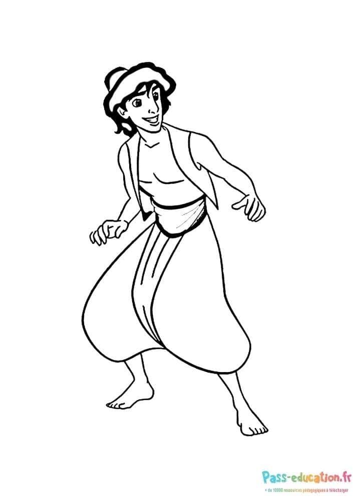 Coloriage Princesse Jasmine à imprimer et colorier