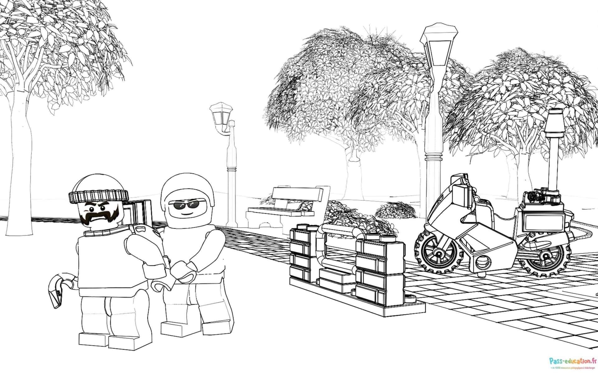 Coloriage Policier Lego à imprimer et colorier
