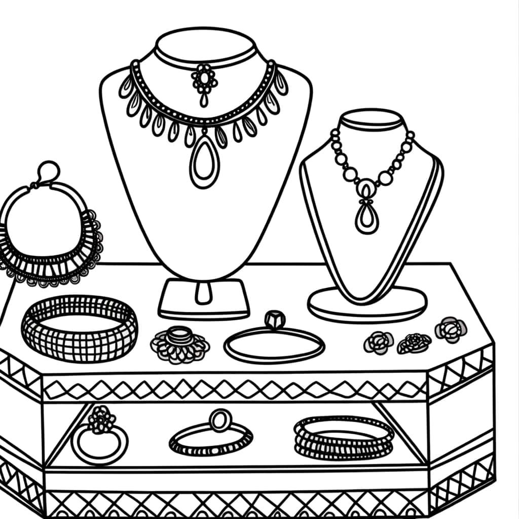 Coloriage Bijoux de fantaisie à imprimer et colorier