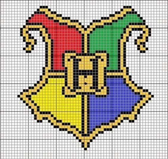 Coloriage Blason Hogwarts à imprimer et colorier