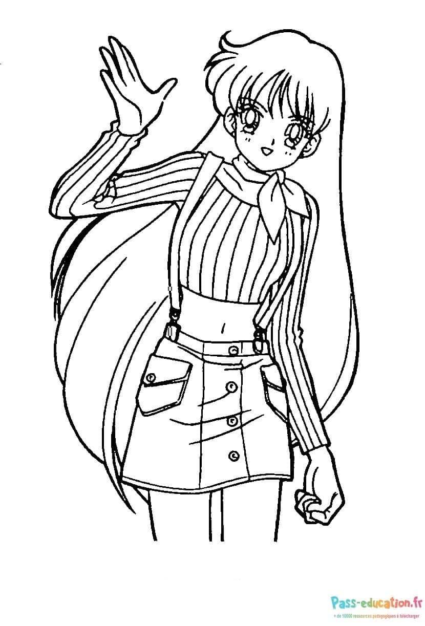 Coloriage Ado à la mode à imprimer et colorier