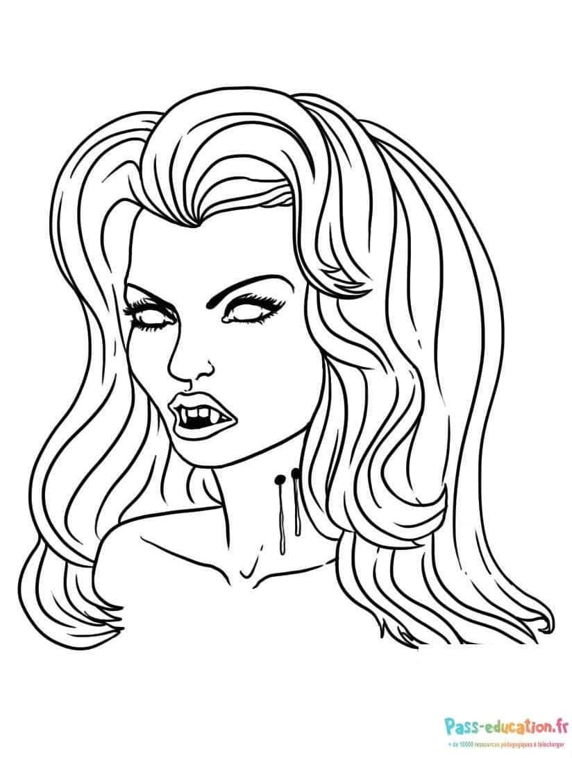 Coloriage Cheveux ondulés à imprimer et colorier