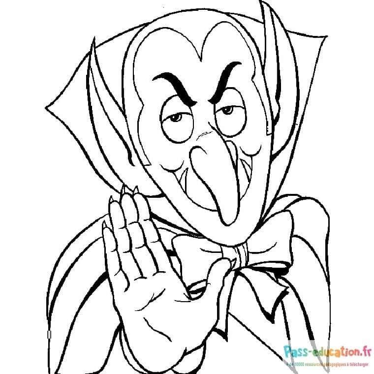 Coloriage Vampire sournois à imprimer et colorier