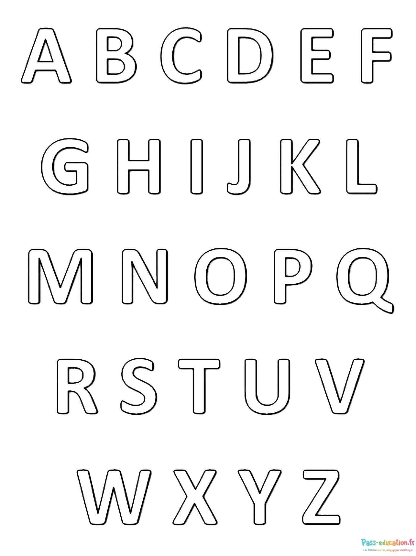 Coloriage Alphabet complet à imprimer et colorier