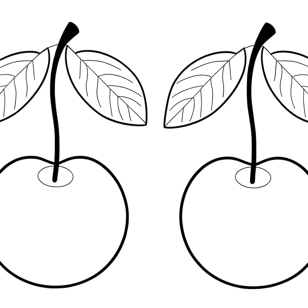 Coloriage Cerises à imprimer et colorier