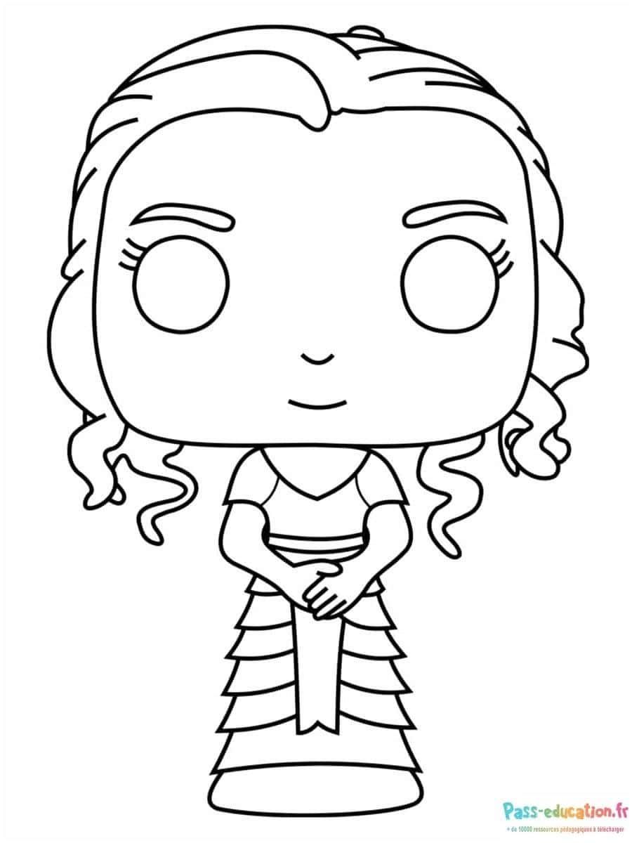 Coloriage Jeune sorcière élégante à imprimer et colorier
