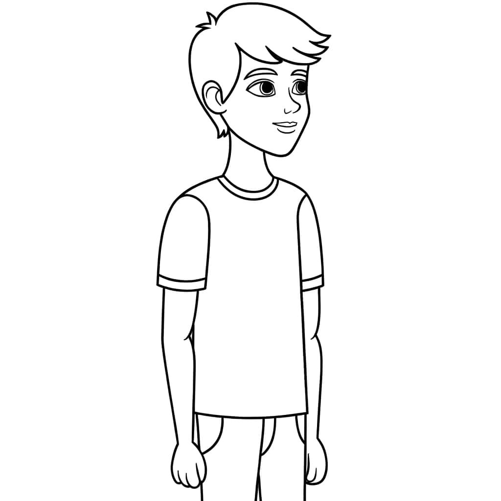 Coloriage Ado Garçon à imprimer et colorier