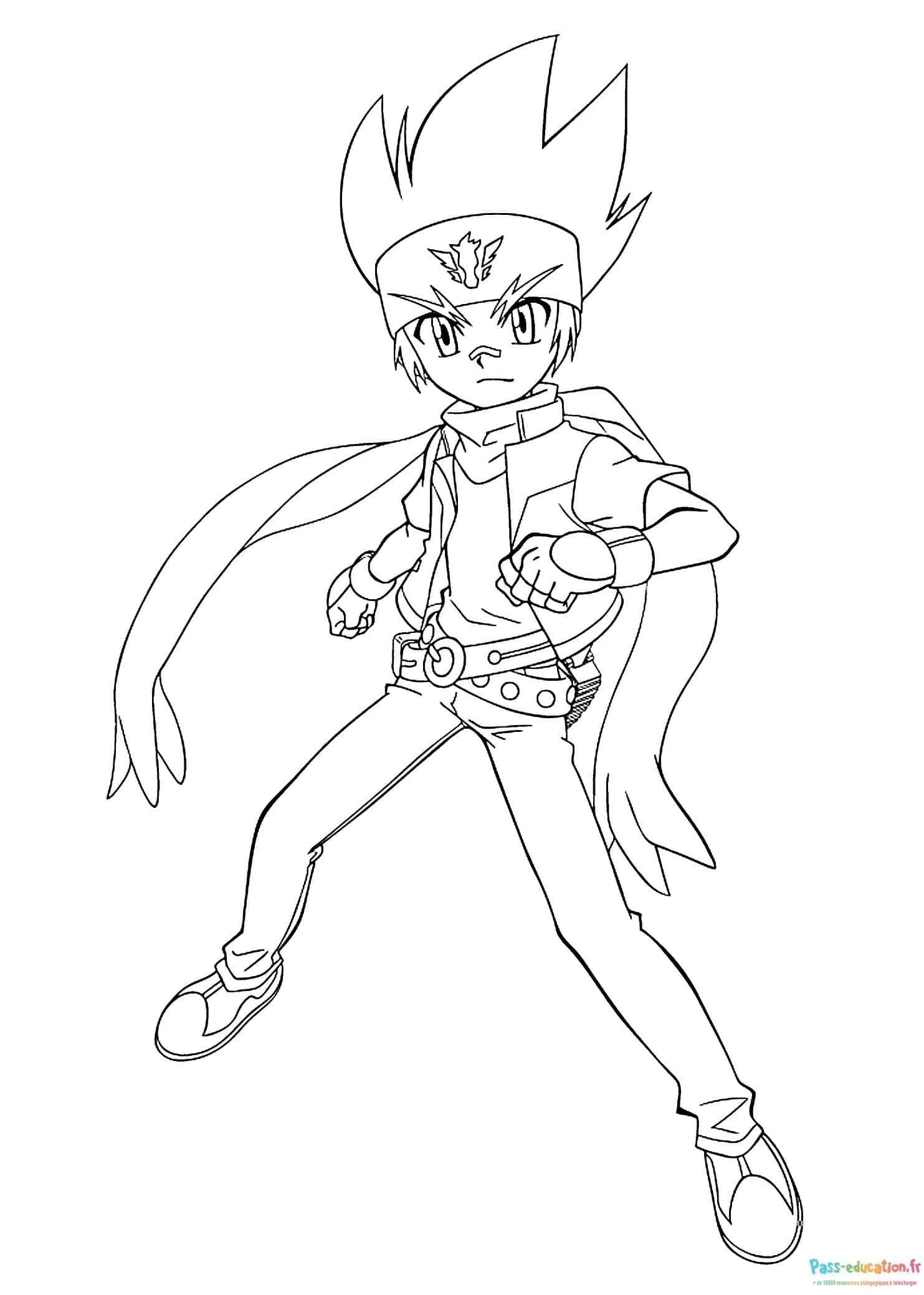 Coloriage Duel Beyblade à imprimer et colorier
