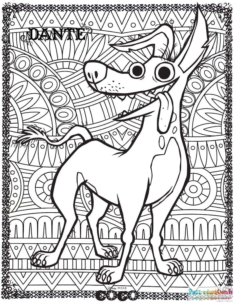 Coloriage Dante de Coco à imprimer et colorier