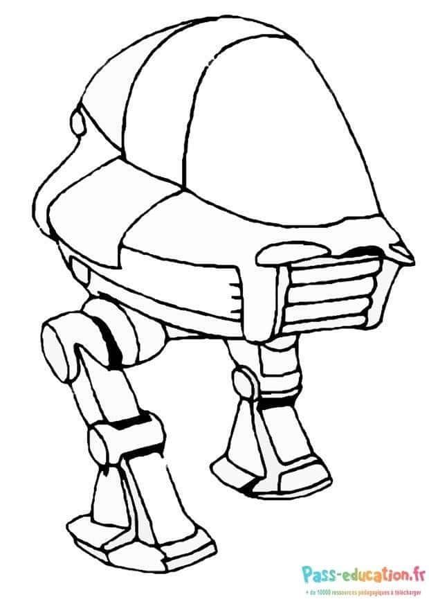Coloriage Robot marcheur à imprimer et colorier
