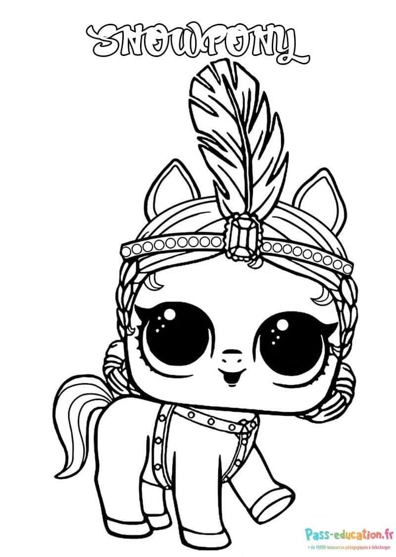 Coloriage Poney indien à imprimer et colorier