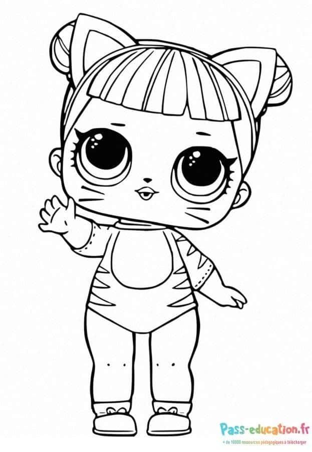 Coloriage Chaton danseur à imprimer et colorier