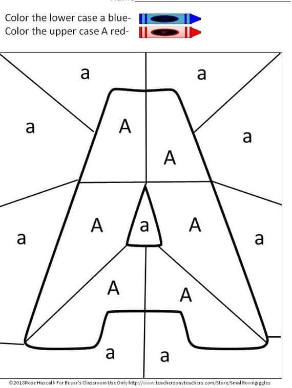 Coloriage Alphabet A à imprimer et colorier