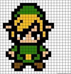 Coloriage Link Pixel à imprimer et colorier
