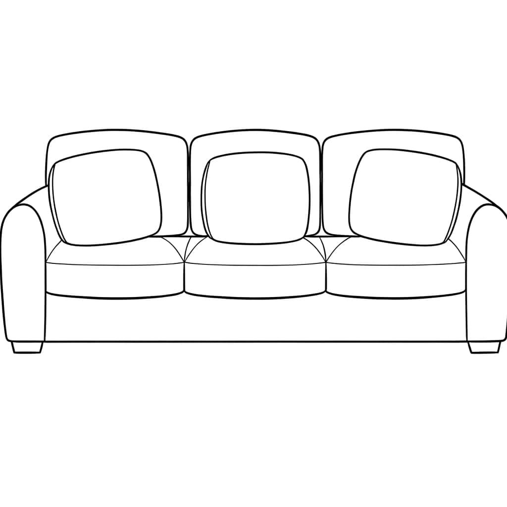 Coloriage Canapé confortable à imprimer et colorier