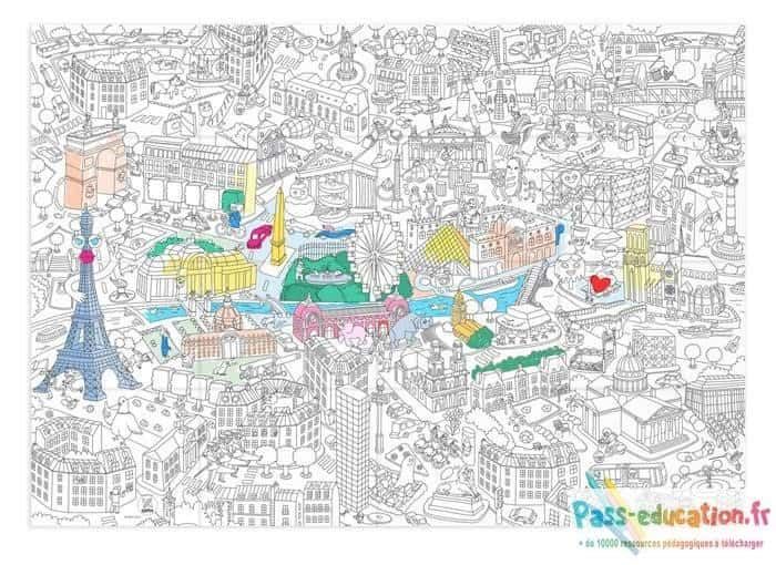 Coloriage Ville colorée à imprimer et colorier