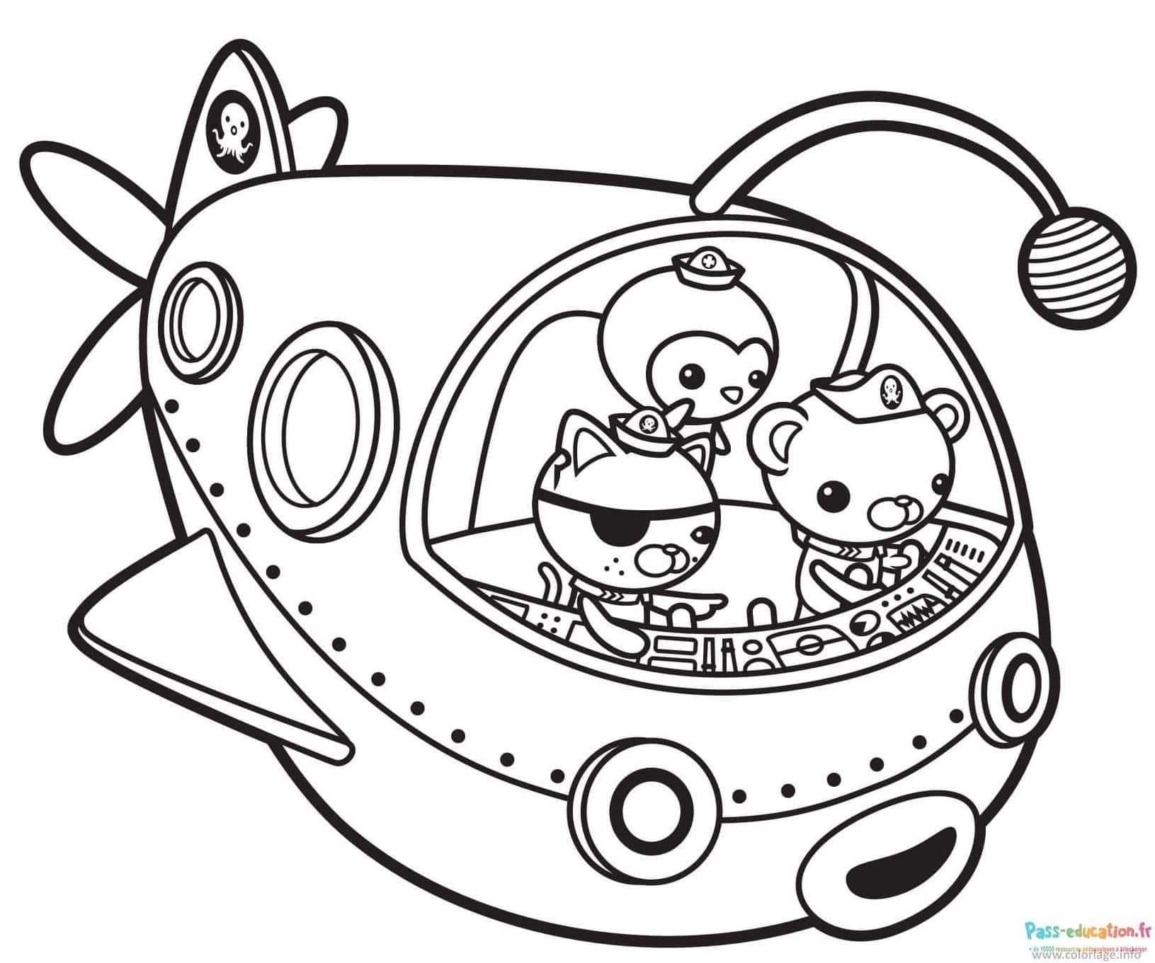 Coloriage Octonauts en mission à imprimer et colorier