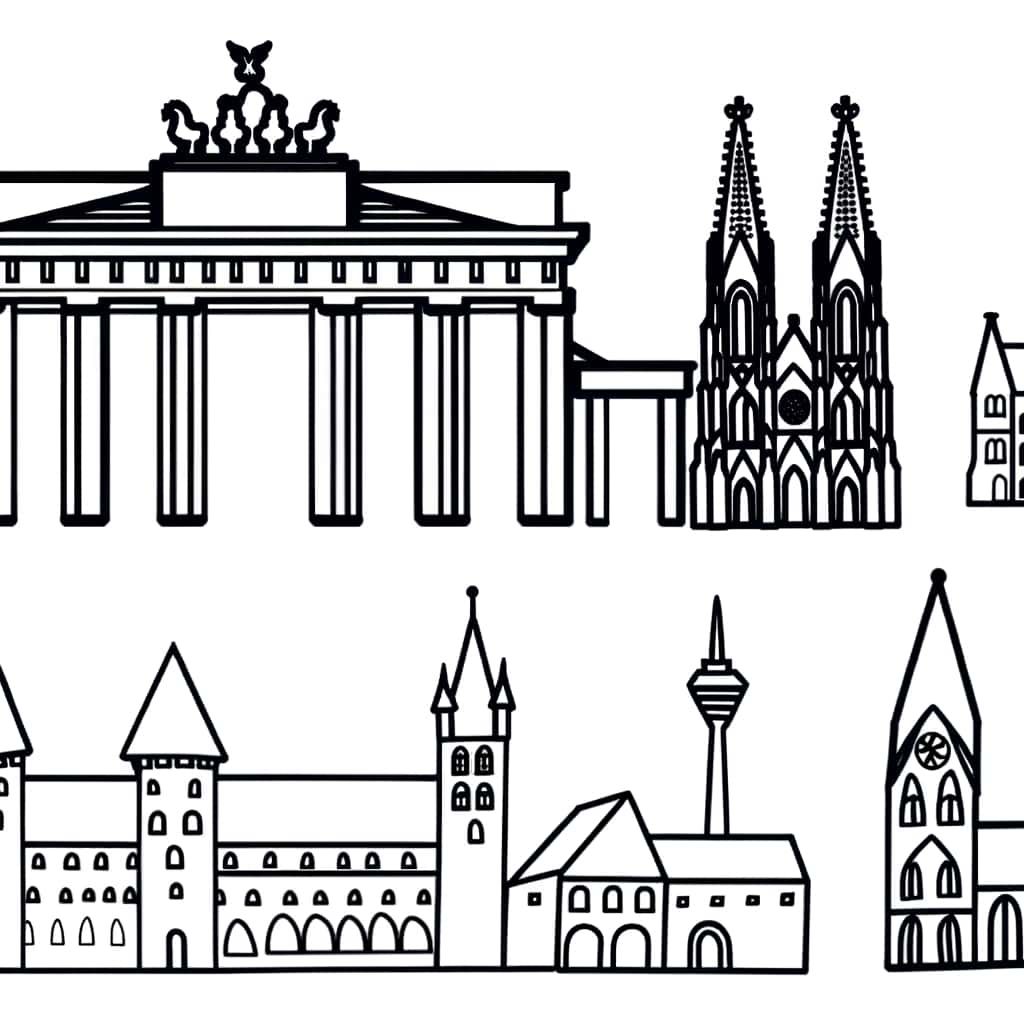 Coloriage Monuments allemands à imprimer et colorier