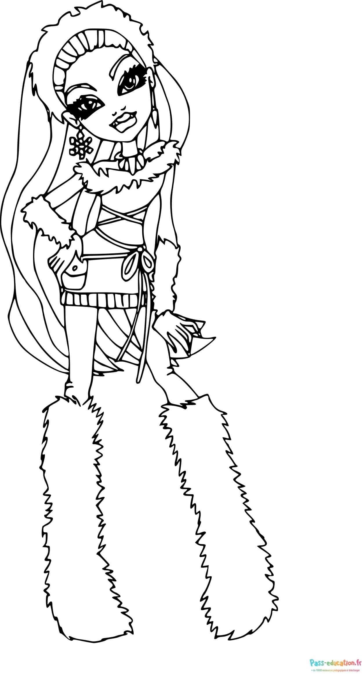 Coloriage Dessin Monster High à imprimer et colorier