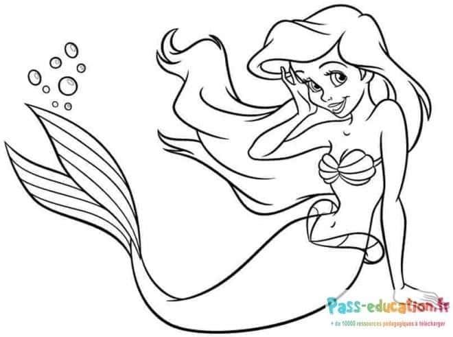 Coloriage Sourire de sirène à imprimer et colorier