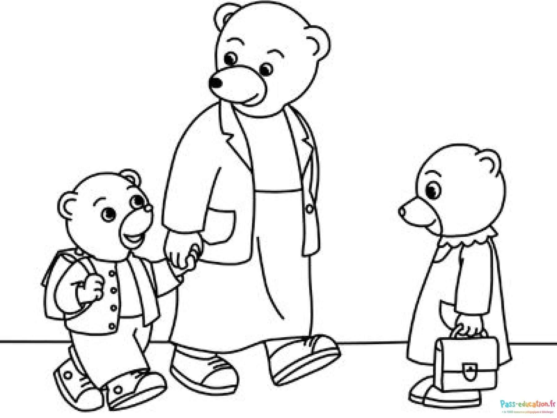 Coloriage Petit Ours Brun à imprimer et colorier