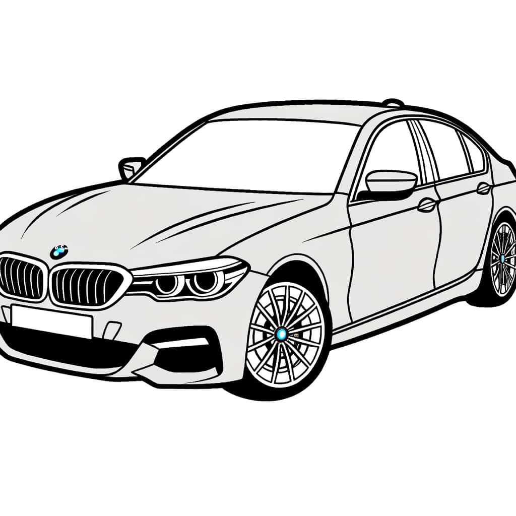Coloriage Bmw sportive à imprimer et colorier