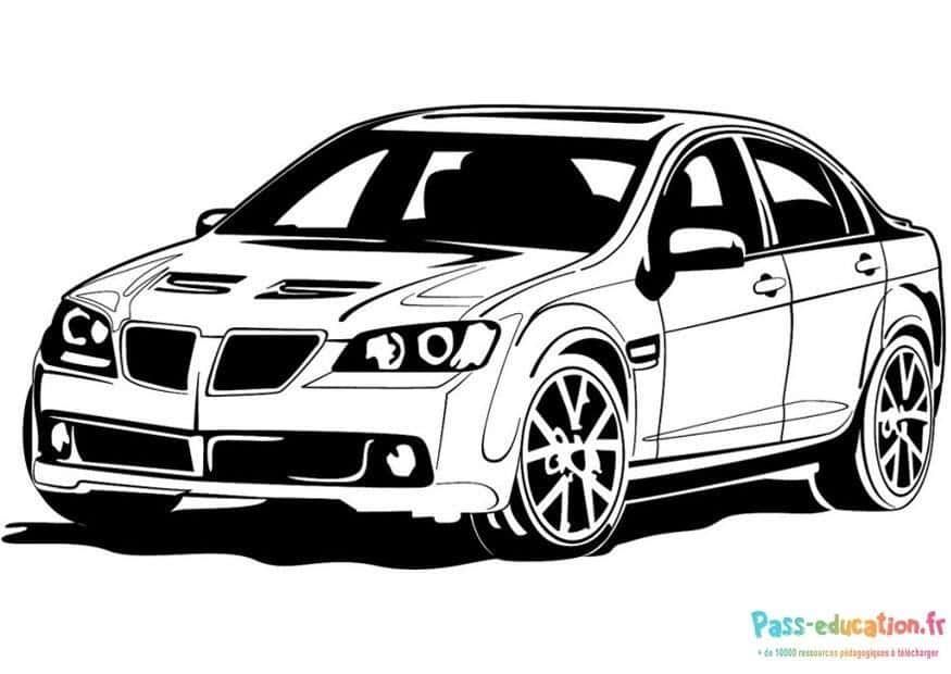 Coloriage Voiture sportive à imprimer et colorier