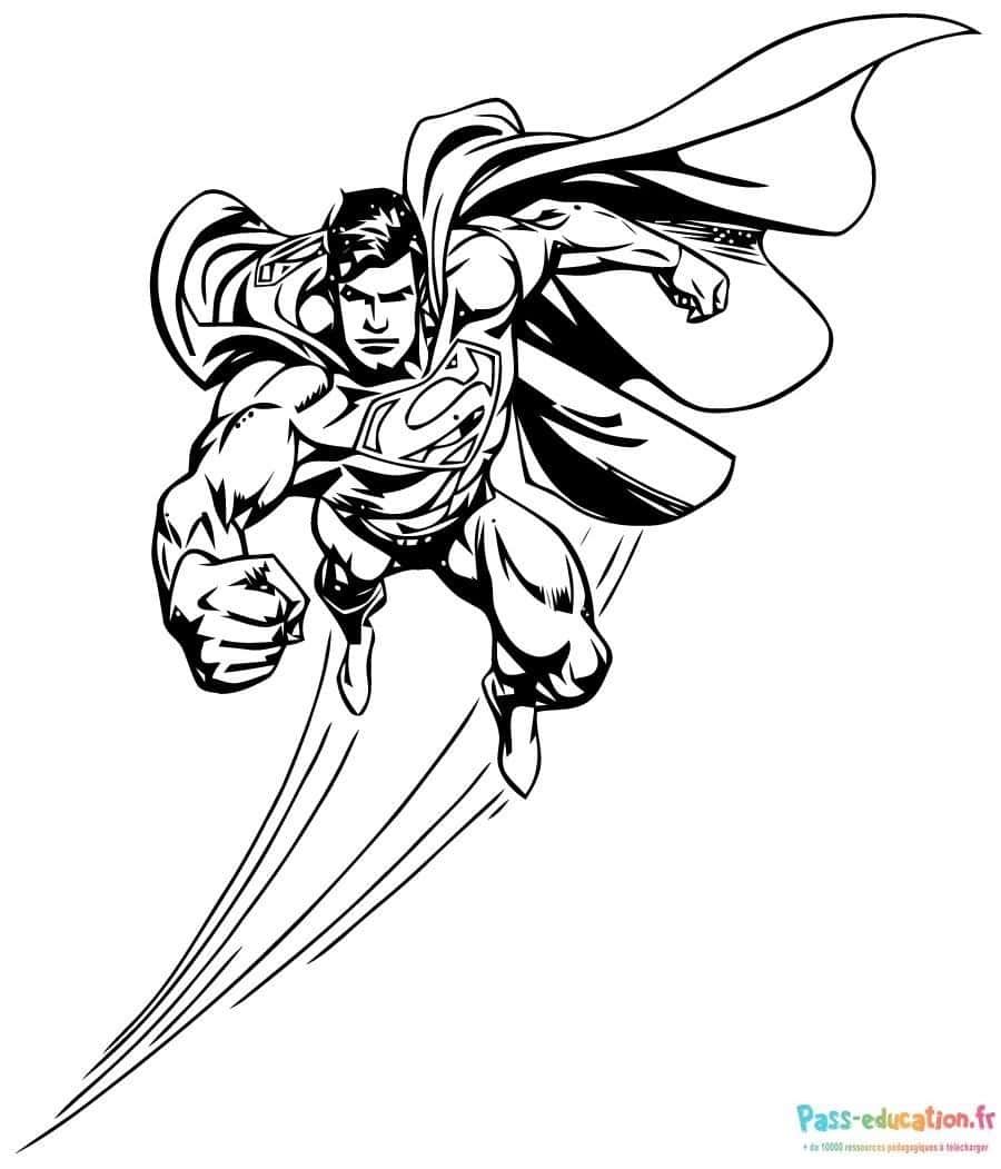 Coloriage Super-Héros à imprimer et colorier
