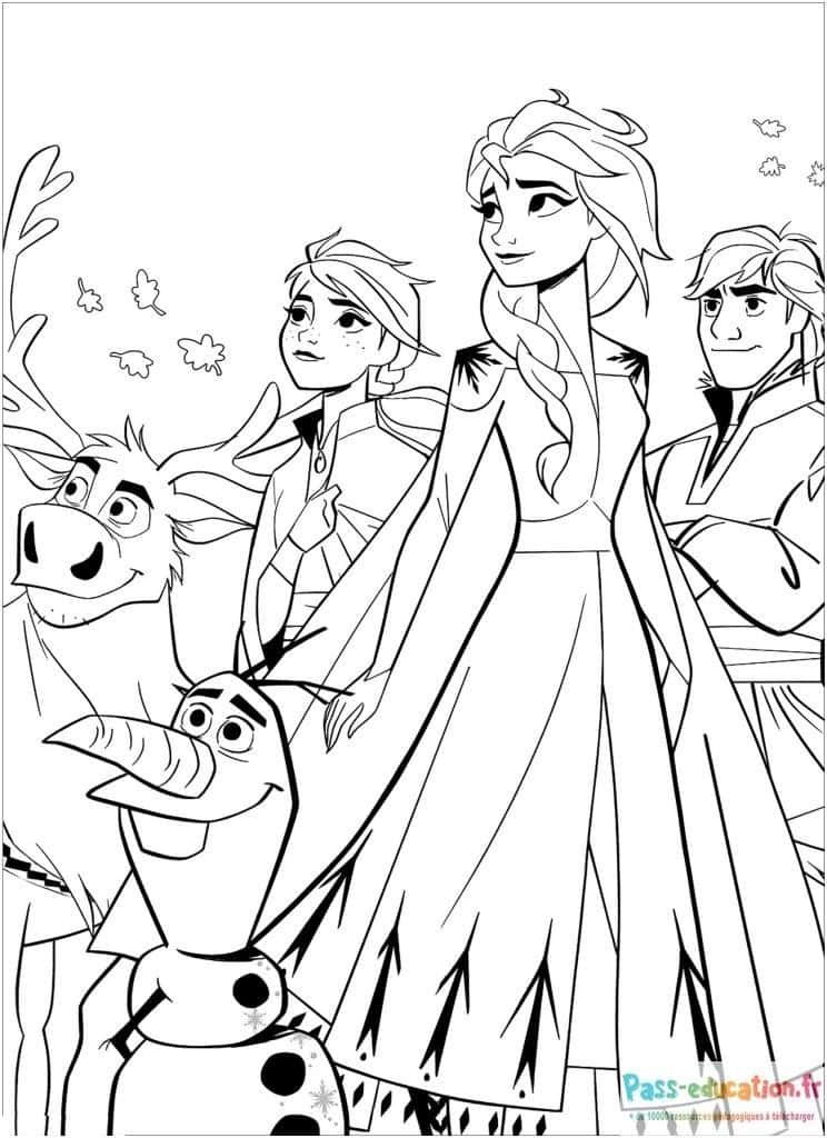Coloriage Reine des Neiges à imprimer et colorier