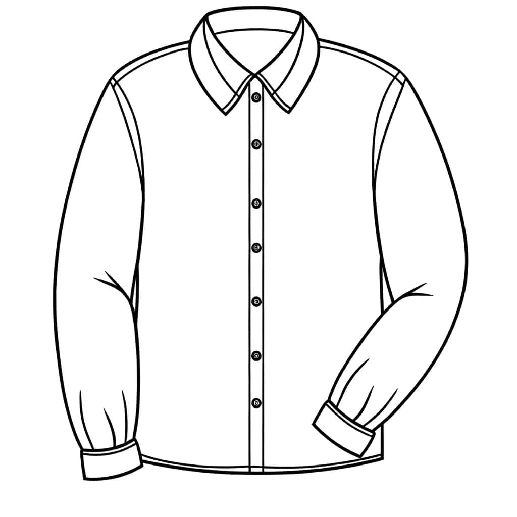 Coloriage Chemise homme à imprimer et colorier
