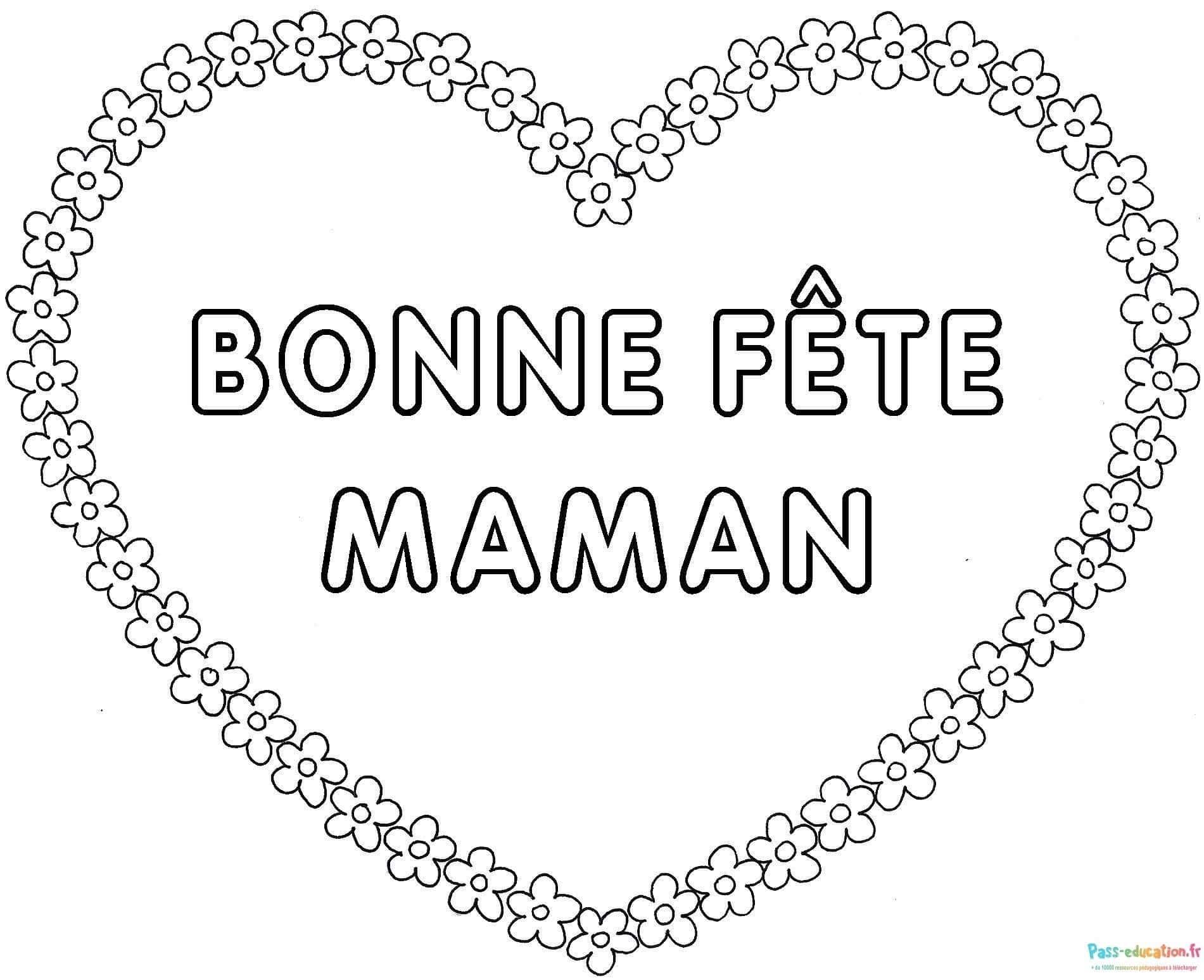 Coloriage Fête des Mères à imprimer et colorier