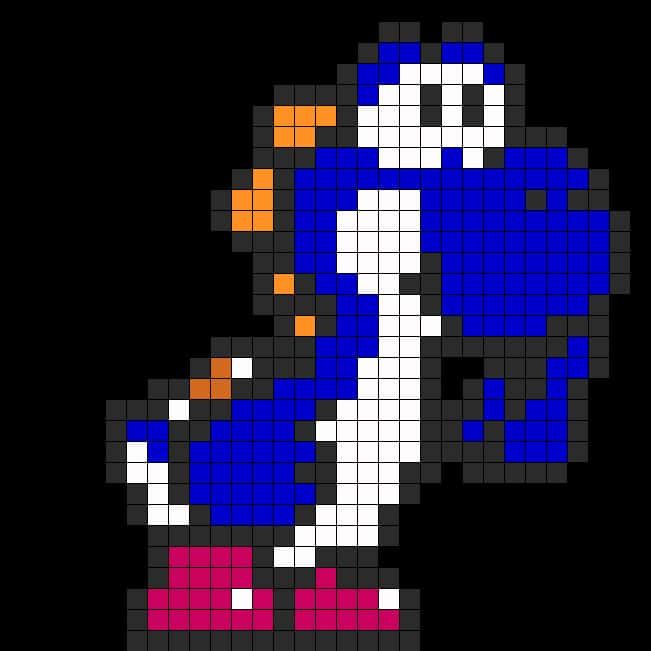 Coloriage Mario bleu à imprimer et colorier