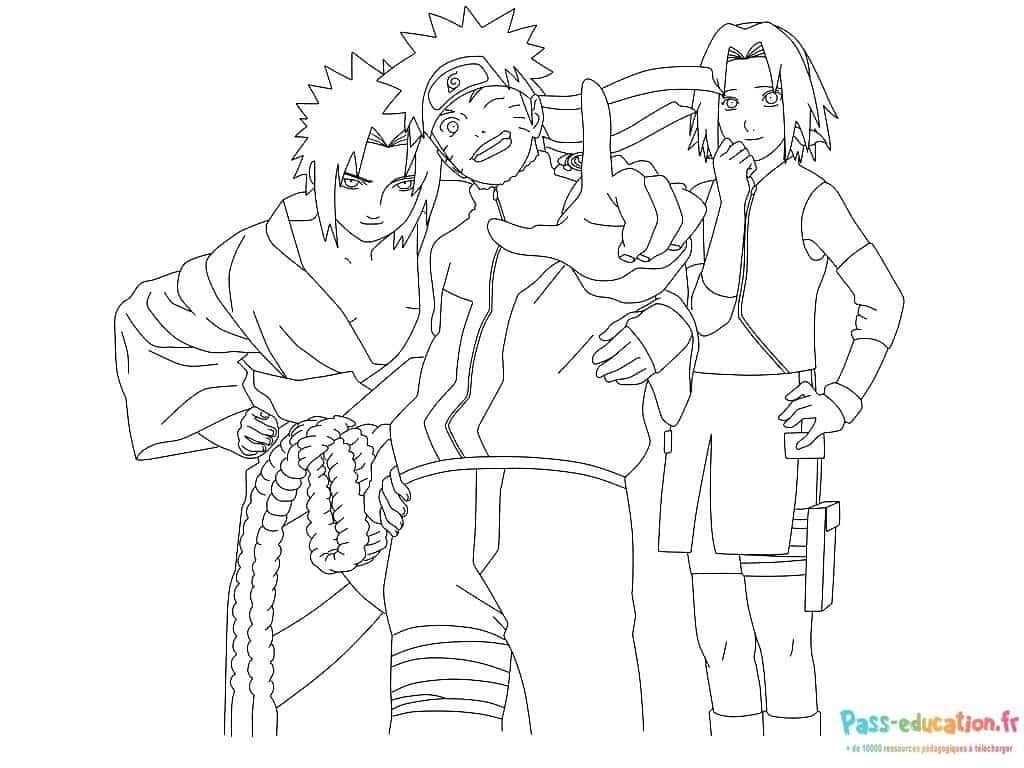 Coloriage Ninjas de Konoha à imprimer et colorier