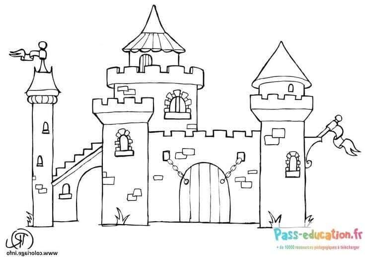 Coloriage Château féerique à imprimer et colorier