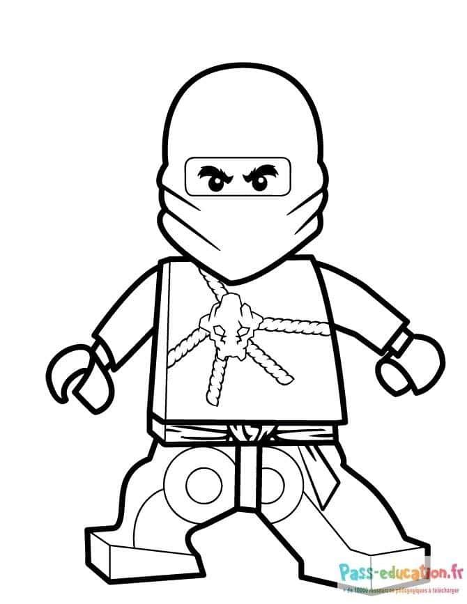 Coloriage Ninjago sans visage à imprimer et colorier