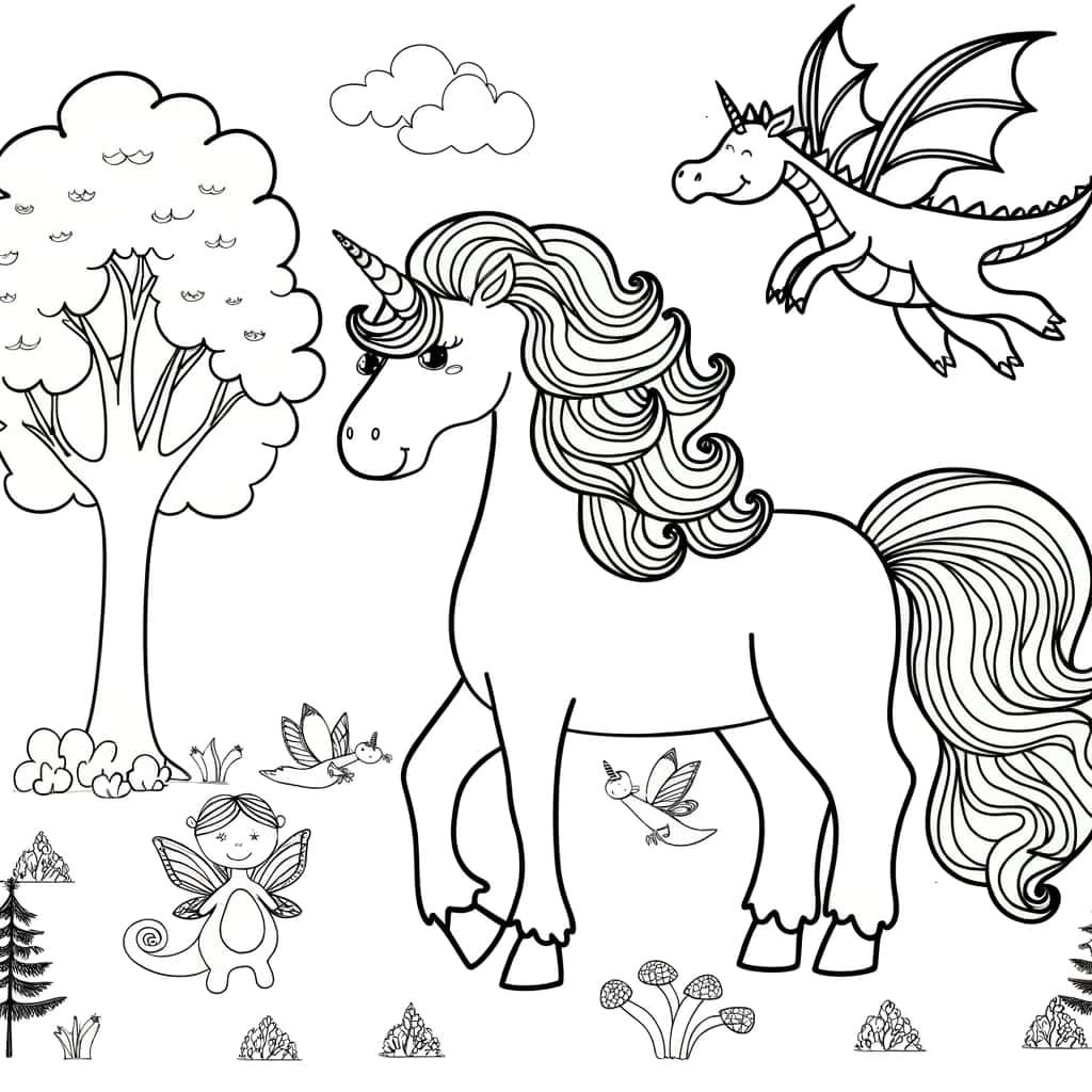 Coloriage Animaux fantastiques à imprimer et colorier