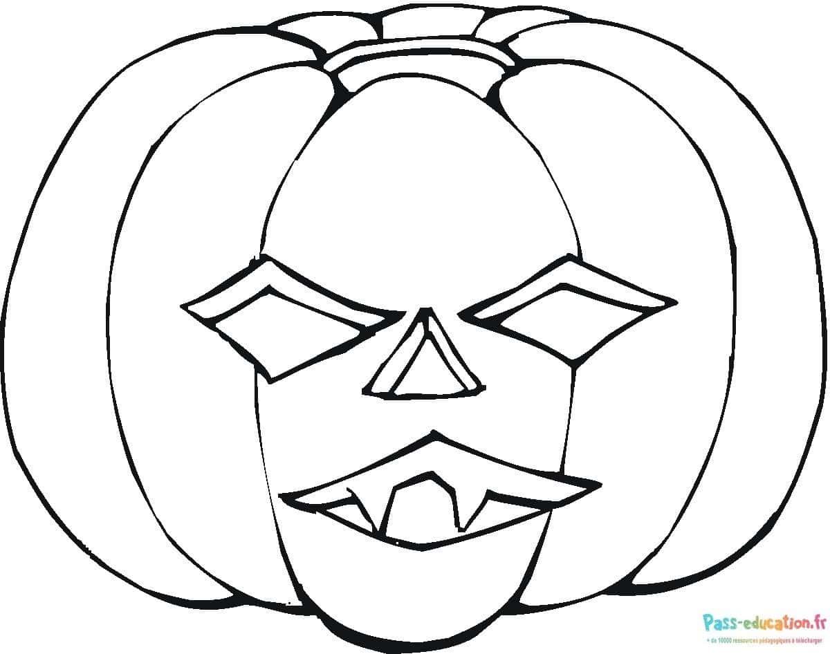 Coloriage Citrouille Halloween à imprimer et colorier