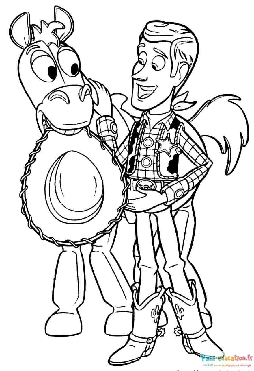 Coloriage Jessie et Bullseye à imprimer et colorier