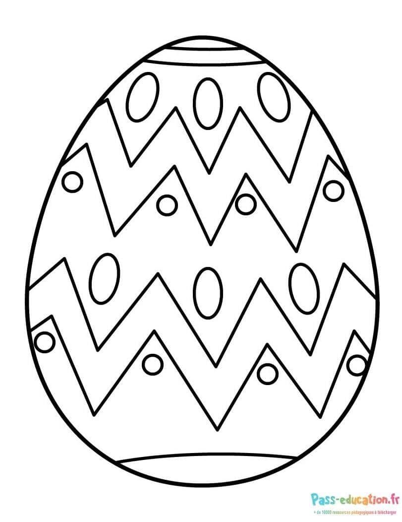 Coloriage Oeuf Zigzag à imprimer et colorier