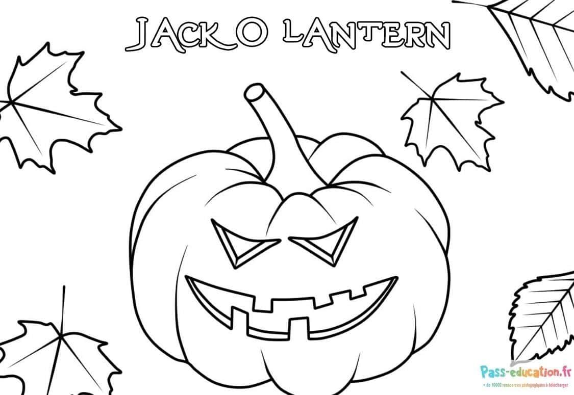 Coloriage Citrouille Halloween à imprimer et colorier