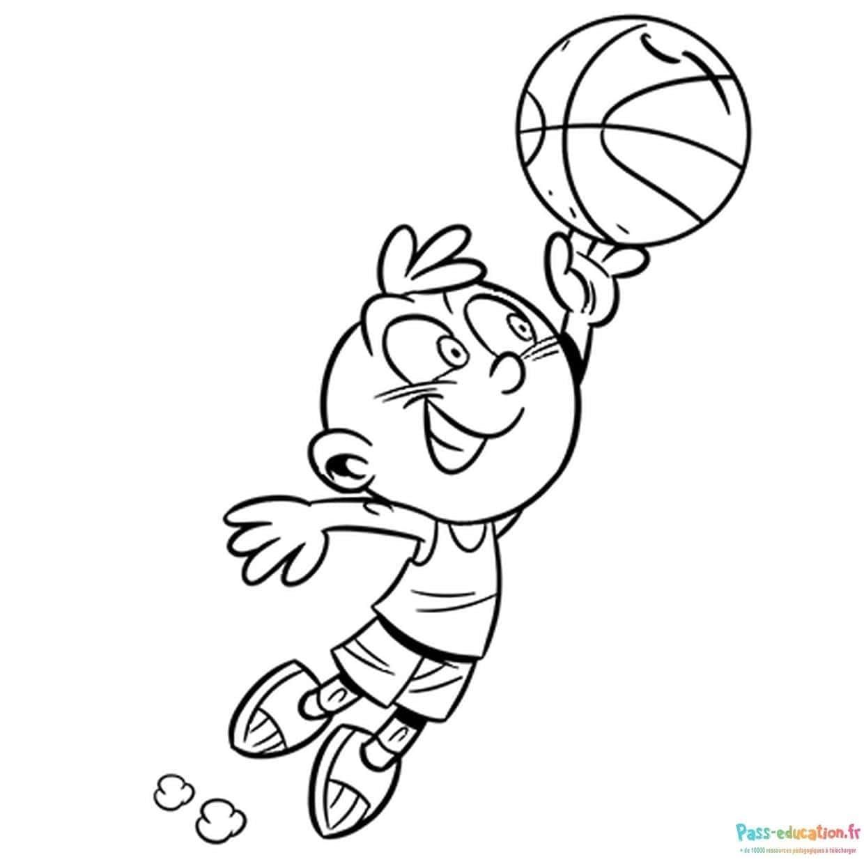 Coloriage Joueur de basketball à imprimer et colorier