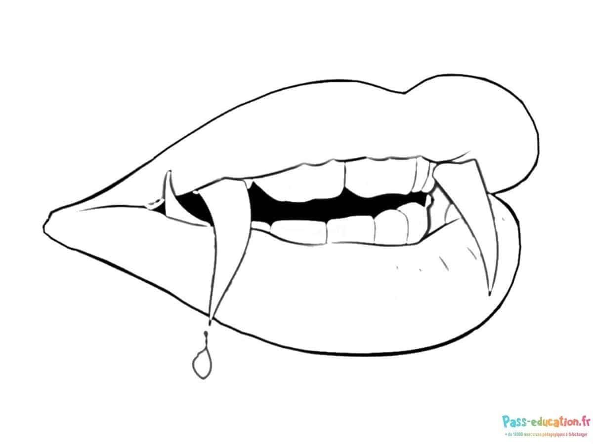 Coloriage Bouche ouverte à imprimer et colorier