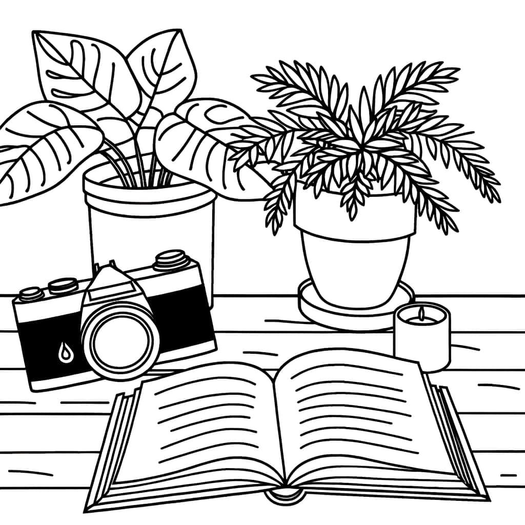 Coloriage Plantes et loisirs à imprimer et colorier