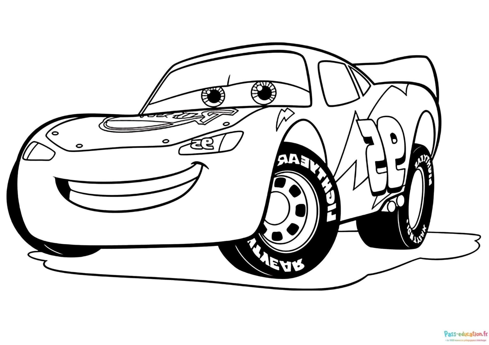 Coloriage Voiture de course à imprimer et colorier