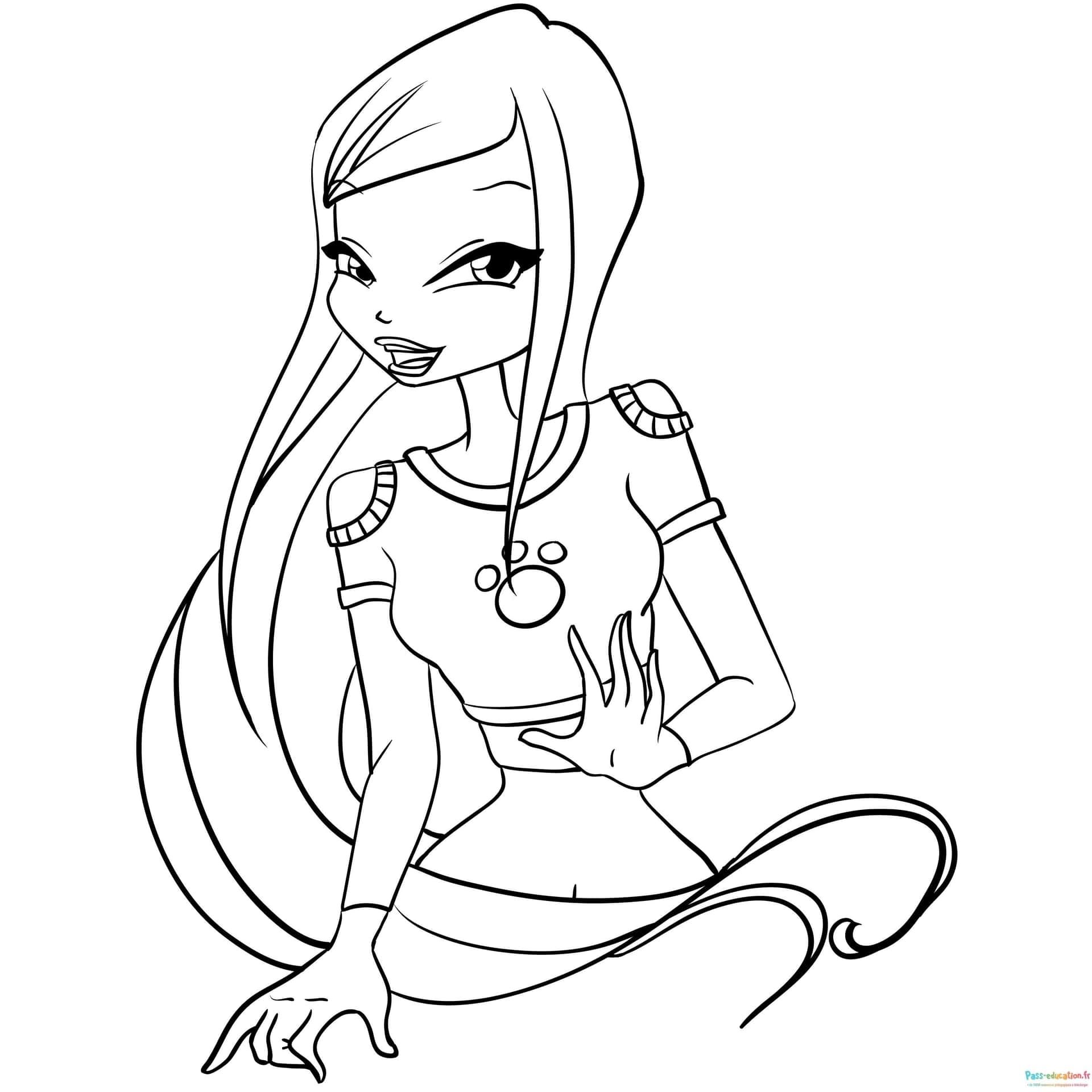 Coloriage Fée Winx à imprimer et colorier