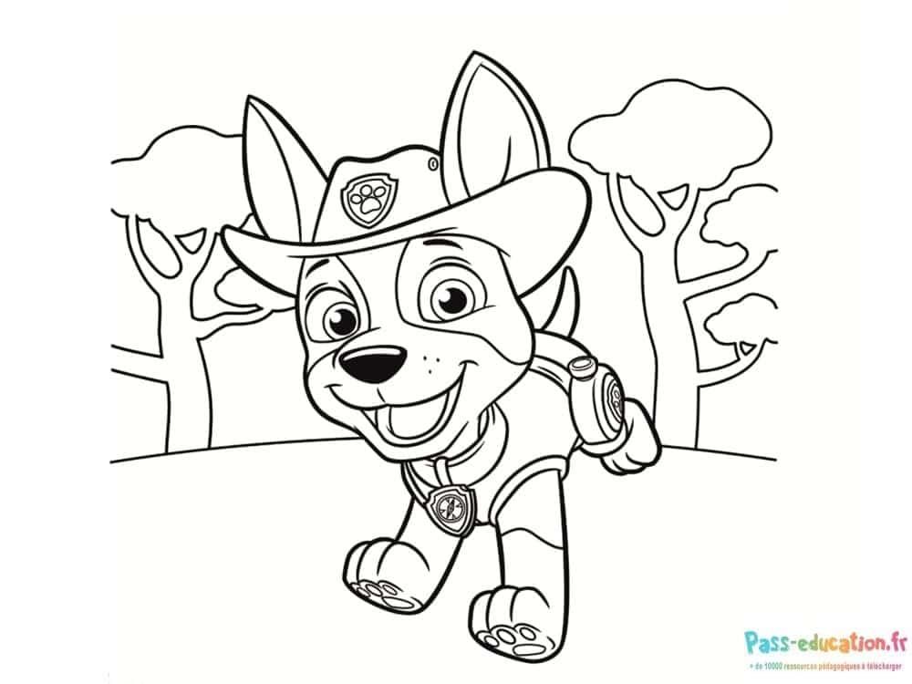 Coloriage Chiot policier à imprimer et colorier