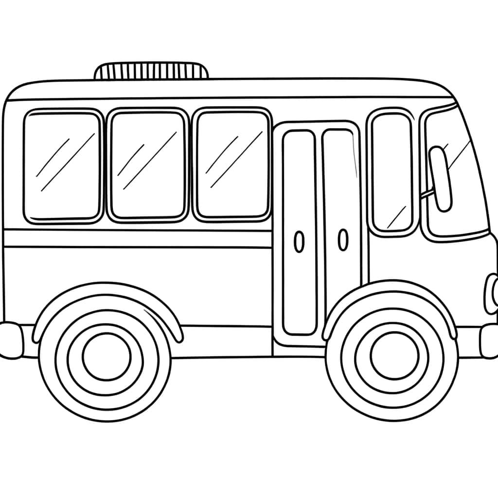 Coloriage Bus à imprimer et colorier