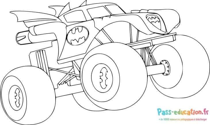 Coloriage Camion Batman à imprimer et colorier
