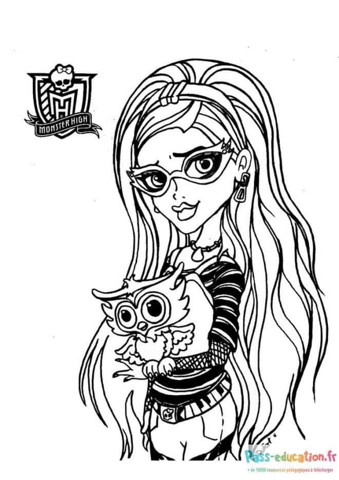Coloriage Monster High à imprimer et colorier